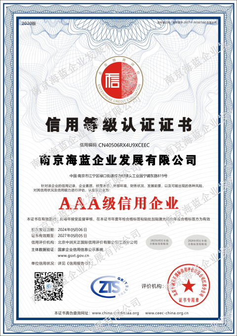 （二）信用认证证书6