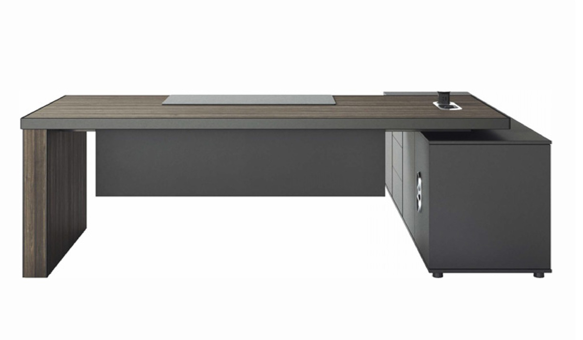 三氯氰胺饰面办公桌（1600*800*750配固定副柜）