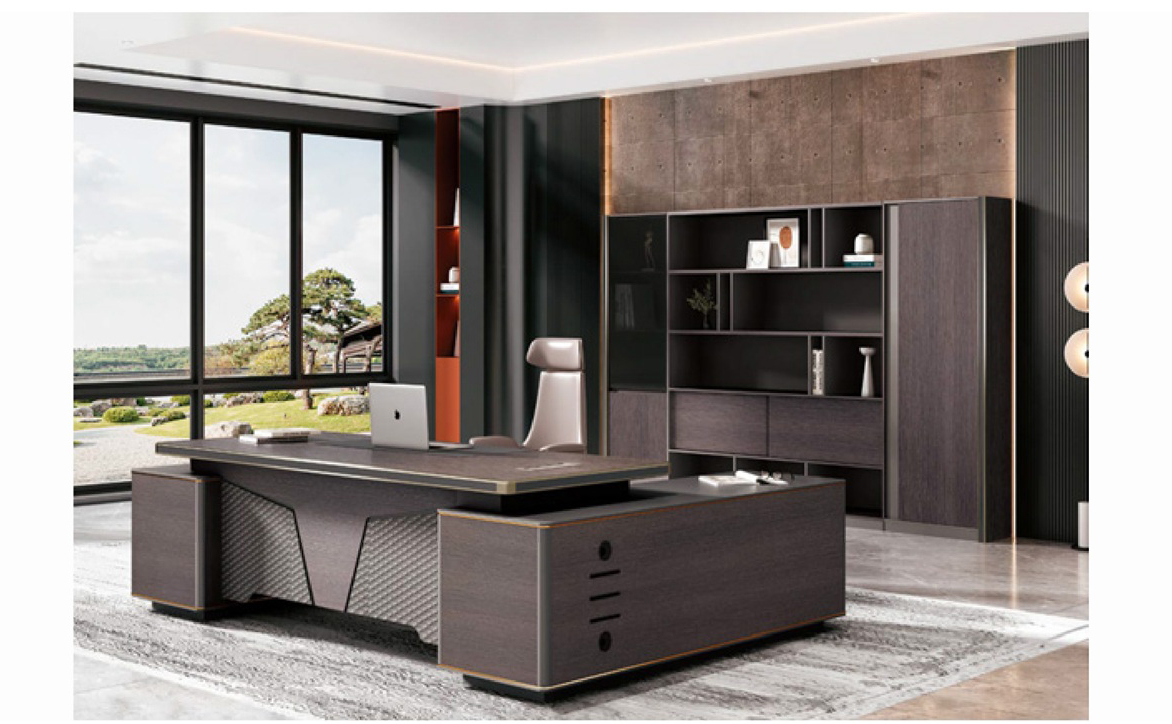 三氯氰胺饰面办公桌（1800-900*750配固定副柜）